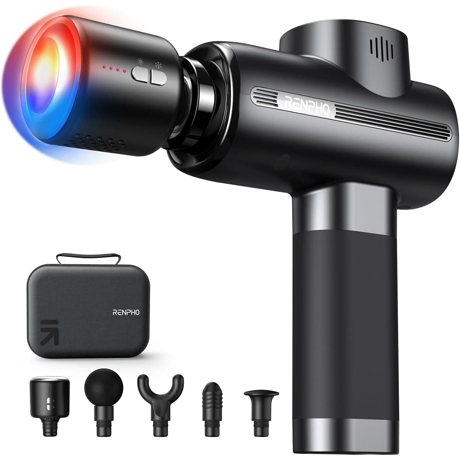 Buy RENPHO,Massage Gun Heat and Cold, RENPHO Massage Gun with Heat Cool Massage Head, Muscle Massage Gun Massager with Portable Case, for Home Office Workout Full Body Muscle Massage Relax, Black - Gadcet UK | UK | London | Scotland | Wales| Near Me | Cheap | Pay In 3 | Massage Gun