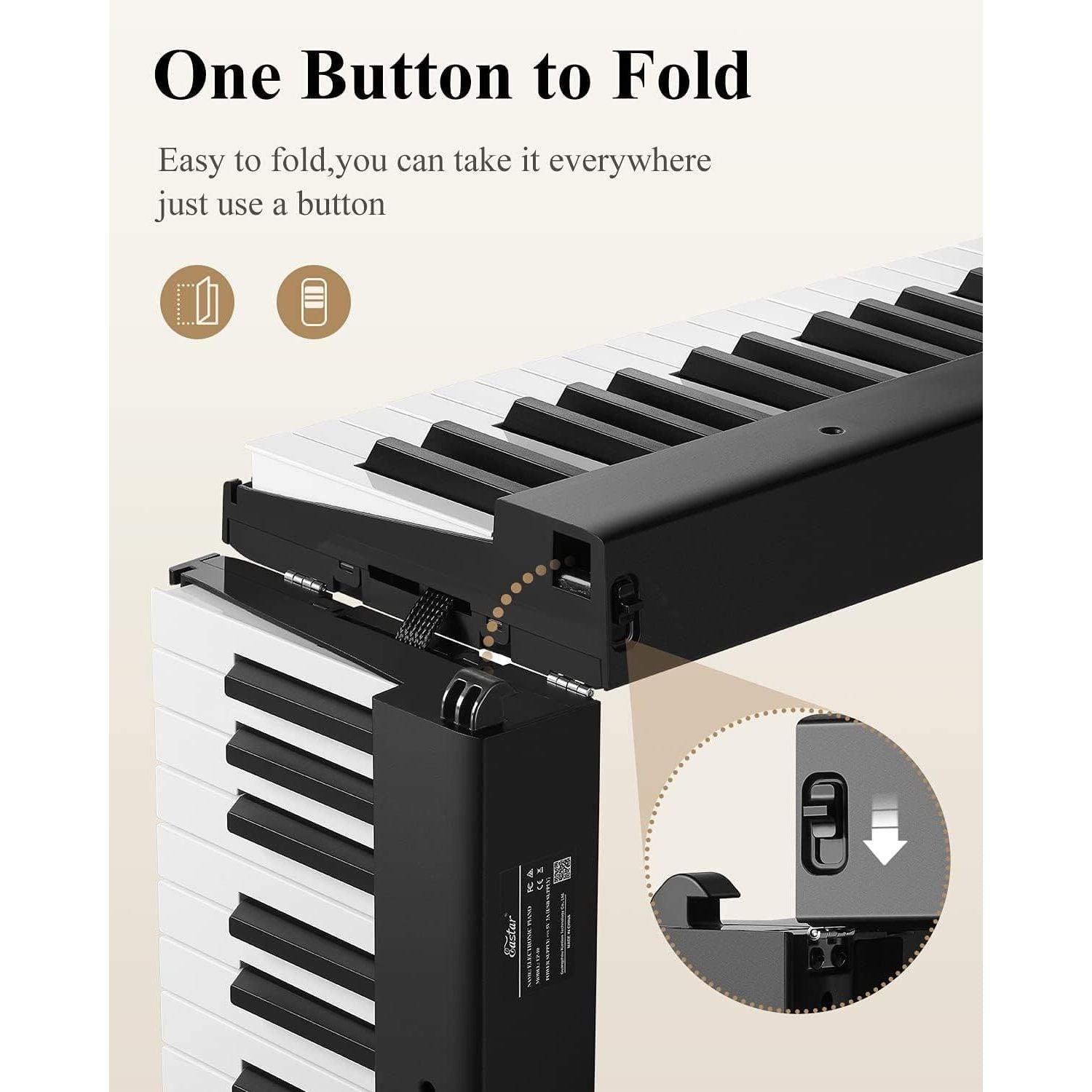 Buy Eastar,Eastar EP-10 88 Key Folding Electronic Keyboard Piano - Gadcet UK | UK | London | Scotland | Wales| Ireland | Near Me | Cheap | Pay In 3 | Arts & Entertainment
