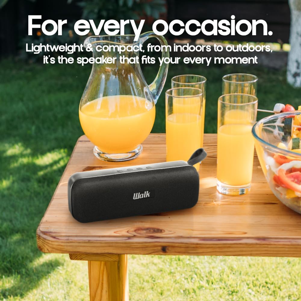 Buy Walk,Walk Audio True Wireless Fabric Bluetooth Speaker – 2 x 5W, TruSound Bass Boost, Built-In Mic & USB Input - Gadcet UK | UK | London | Scotland | Wales| Near Me | Cheap | Pay In 3 | Speakers