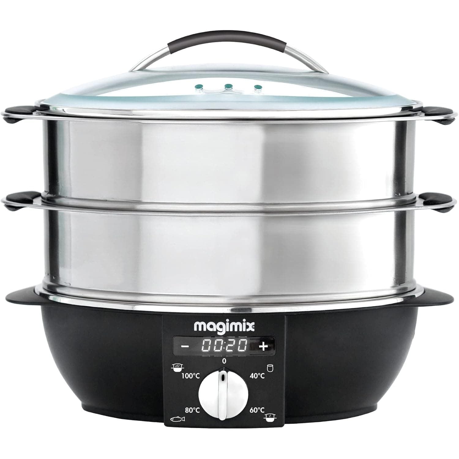 Buy Magimix,Magimix Multifunctional Food Steamer - 12.2L, 2 Tiers, Removable Base, Stainless Steel - Gadcet UK | UK | London | Scotland | Wales| Near Me | Cheap | Pay In 3 | Kitchen & Home Appliances