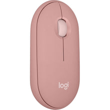 Logitech Pebble Mouse 2 M350s Slim Bluetooth Wireless Mouse, Quiet Clicks, Multi-Device, Custom Button Rose