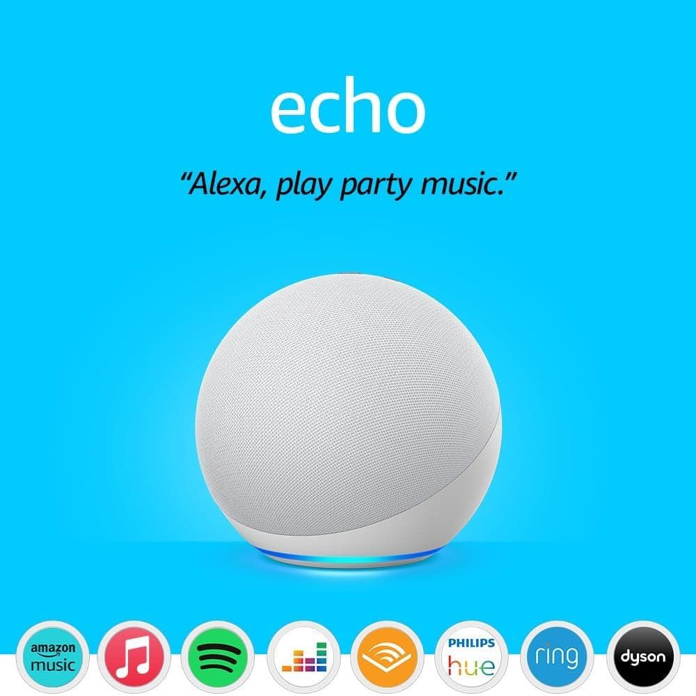 Buy Amazon,Echo (4th generation) | Premium sound Wi-Fi and Bluetooth smart speaker with smart home hub and Alexa | Glacier - White - Gadcet.com | UK | London | Scotland | Wales| Ireland | Near Me | Cheap | Pay In 3 | Electronics
