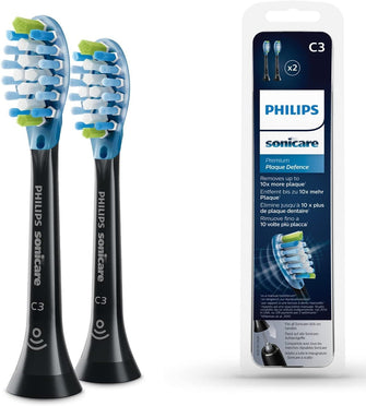 Buy Philips,Philips Sonicare Original C3 Premium Plaque Defence Standard Sonic Toothbrush heads - 2 Pack in Black - Gadcet UK | UK | London | Scotland | Wales| Near Me | Cheap | Pay In 3 | Toothbrushes