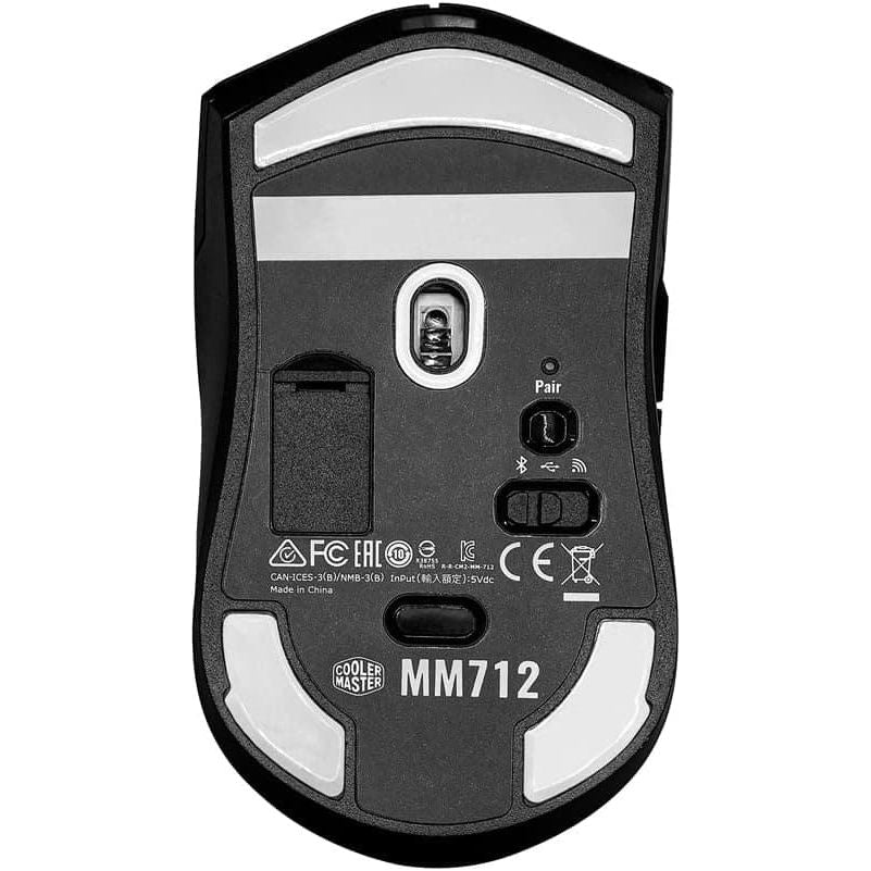 Buy Cooler Master,Cooler Master MM712 Wireless Gaming Mouse - 59g Ultralight, 19K DPI, RGB-LED, 70M Clicks, PAW3370 Sensor, PC - Black - Gadcet UK | UK | London | Scotland | Wales| Near Me | Cheap | Pay In 3 | Mice & Trackballs
