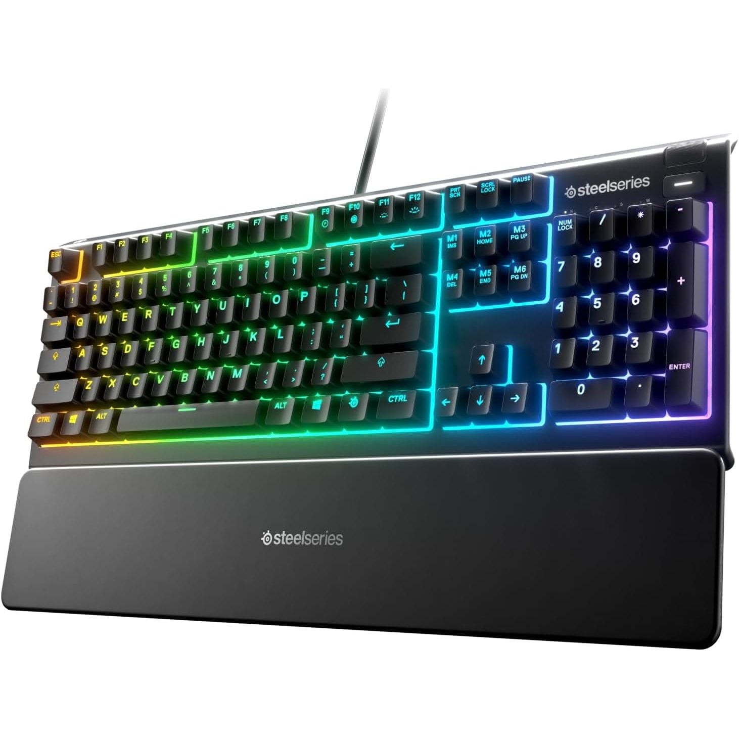 Buy SteelSeries,SteelSeries Apex 3 - RGB Gaming Keyboard - 10-Zone RGB Illumination - Premium Magnetic Wrist Rest - English Qwerty Layout PC, Standard - Gadcet UK | UK | London | Scotland | Wales| Ireland | Near Me | Cheap | Pay In 3 | Keyboard & Mouse