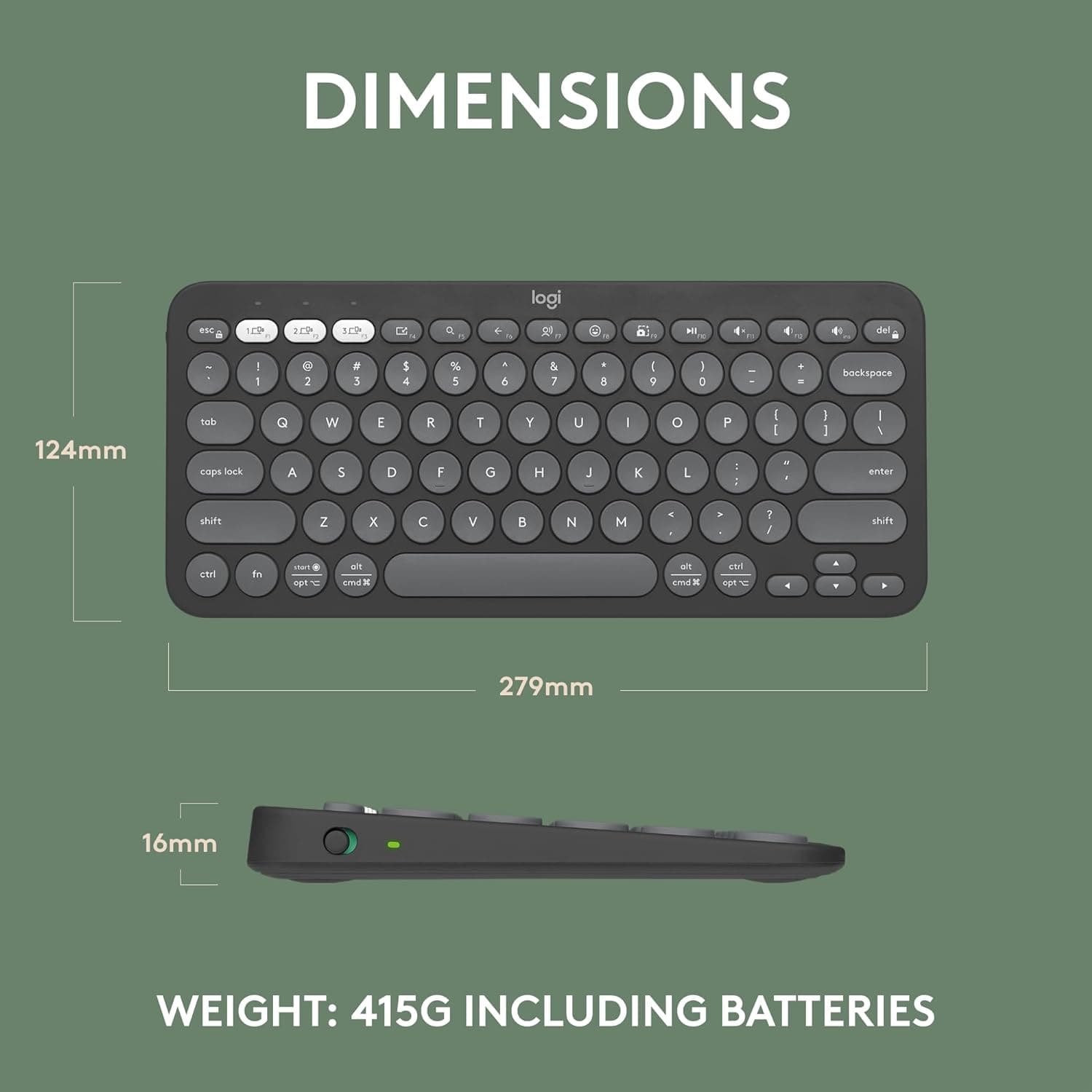 Buy Logitech,Logitech Pebble Keys 2 K380s Minimalist Keyboard - Graphite - Gadcet UK | UK | London | Scotland | Wales| Ireland | Near Me | Cheap | Pay In 3 | Keyboards
