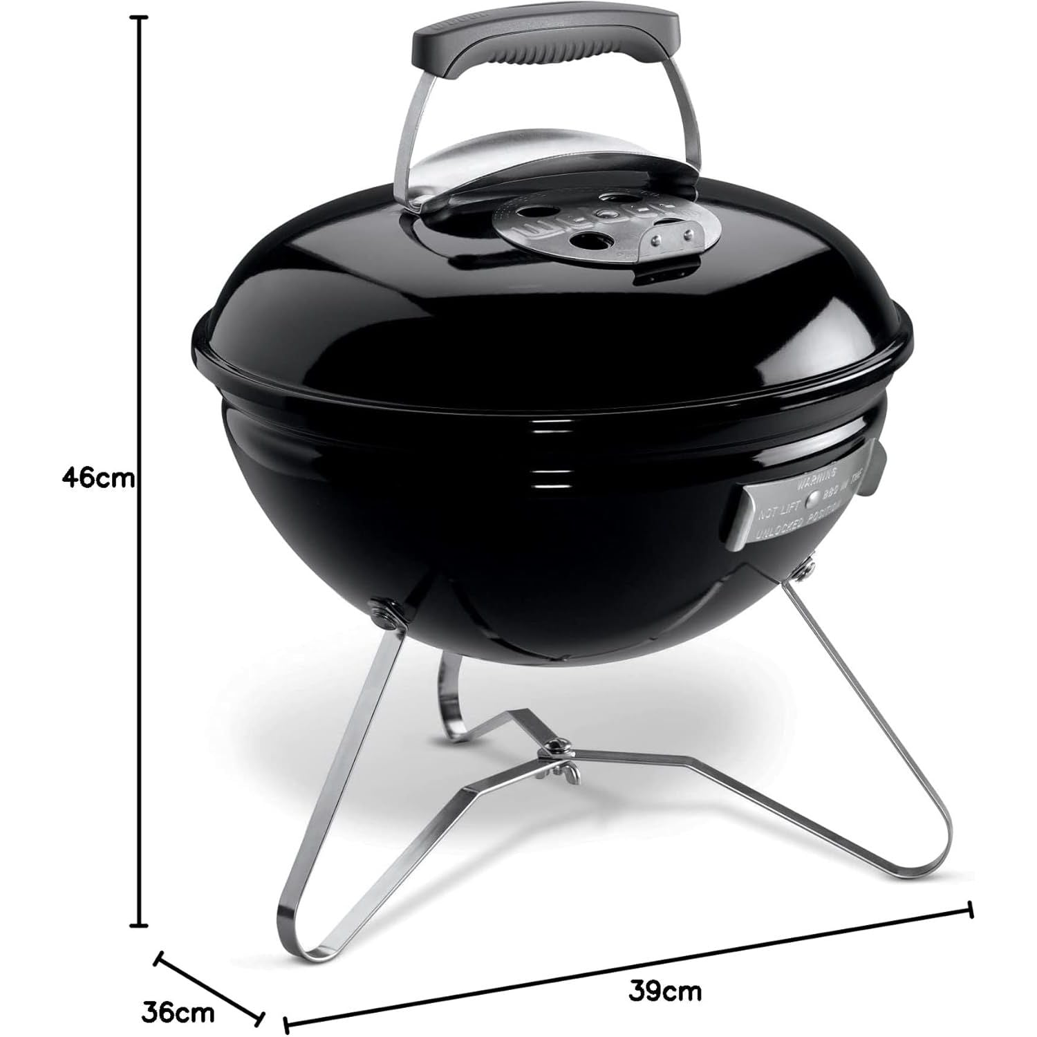 Buy Weber,Weber Smokey Joe Charcoal Grill BBQ, 37cm, Portable with Lid & Plated Steel Legs, Porcelain-Enamelled Bowl - Black (1111004) - Gadcet UK | UK | London | Scotland | Wales| Near Me | Cheap | Pay In 3 | Outdoor Grills