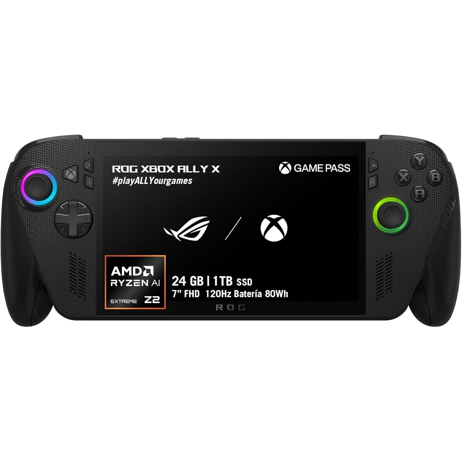 Buy Asus,ASUS ROG Xbox Ally X Handheld Gaming Console Black – AMD Ryzen AI Z2 Extreme, 24GB RAM, 1TB SSD, 7" 120Hz FHD Touchscreen, Windows 11 & 80Wh Battery - Gadcet UK | UK | London | Scotland | Wales| Near Me | Cheap | Pay In 3 | Home Game Consoles in Video Game Consoles
