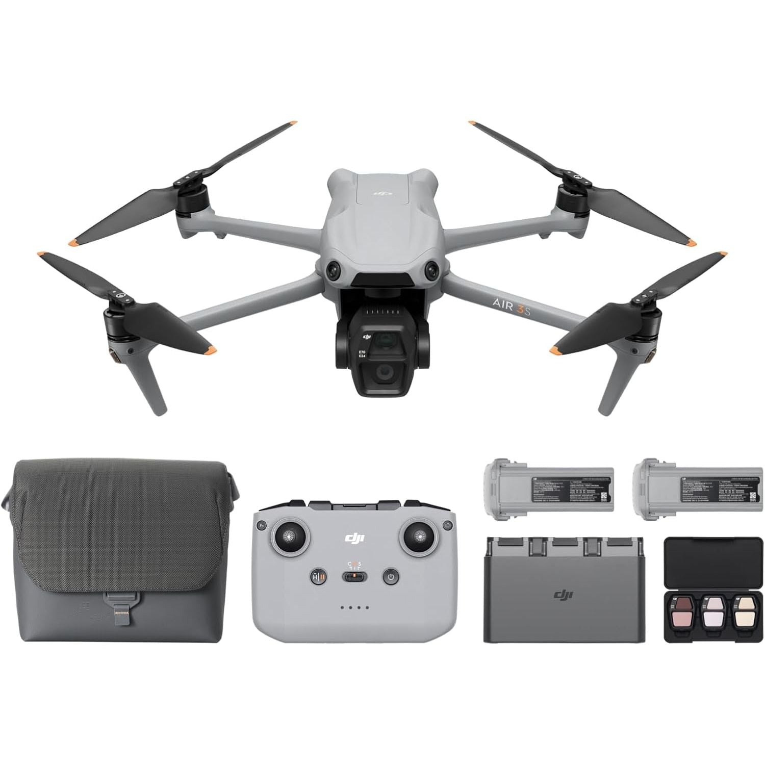Buy DJI,DJI Air 3S Fly More Combo (RC 2 Controller) – Dual-Camera Aerial Suite – Grey - Gadcet UK | UK | London | Scotland | Wales| Near Me | Cheap | Pay In 3 | Drone Video Cameras