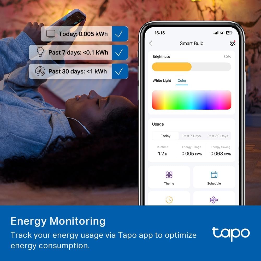 Buy Tapo,Tapo L535E Matter Smart Bulb E27 – 8.6W, 1055 lm, Dimmable & Tunable, Energy Monitoring, Works with Apple HomeKit, Alexa & Google - Gadcet UK | UK | London | Scotland | Wales| Near Me | Cheap | Pay In 3 | LED Light Bulbs