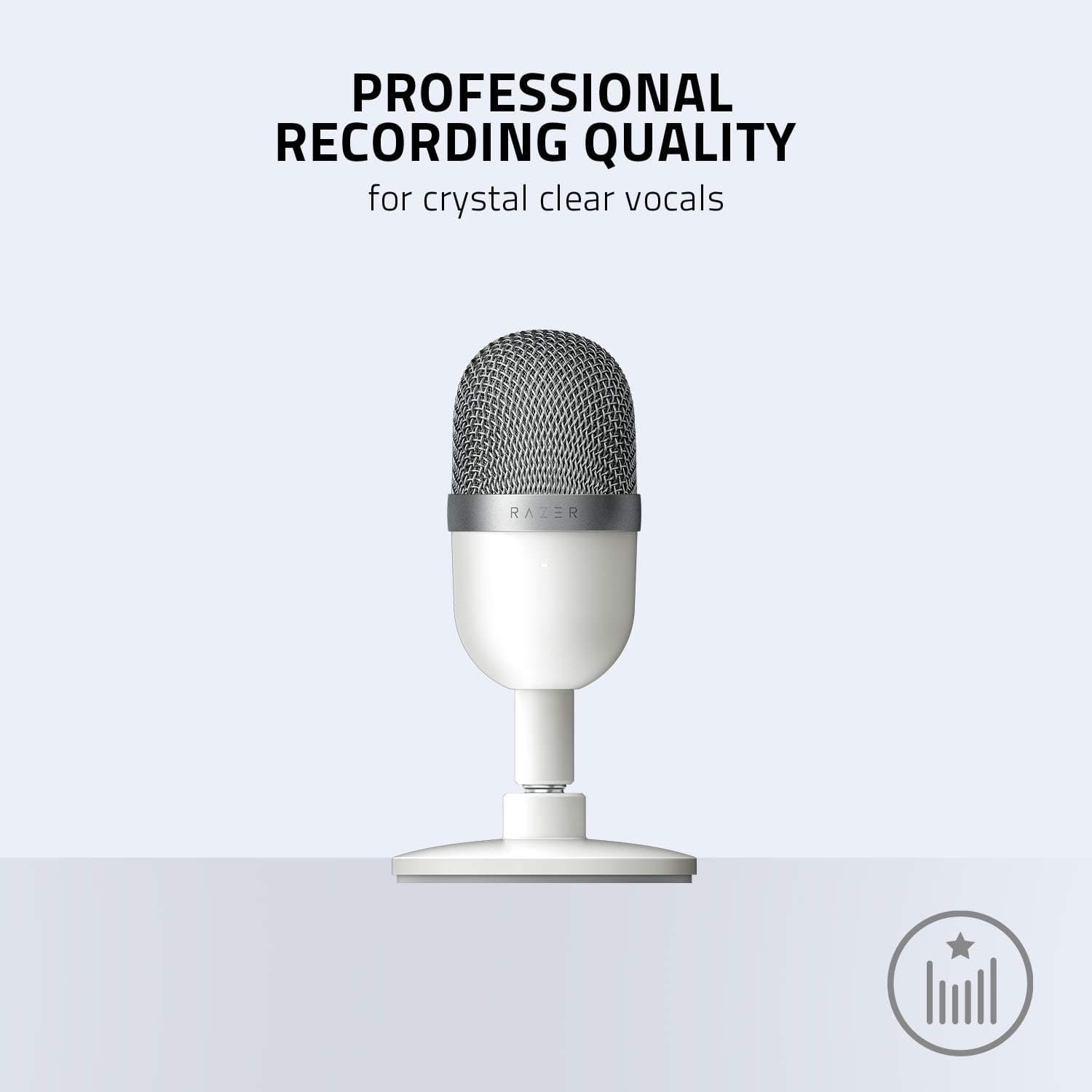 Buy Razer,Razer Seiren Mini USB Streaming Microphone: Precise Supercardioid Pickup Pattern - Professional Recording Quality - Ultra-Compact Build - Heavy-Duty Tilting Stand - Shock Resistant - Mercury White - Gadcet UK | UK | London | Scotland | Wales| Ireland | Near Me | Cheap | Pay In 3 | Microphones