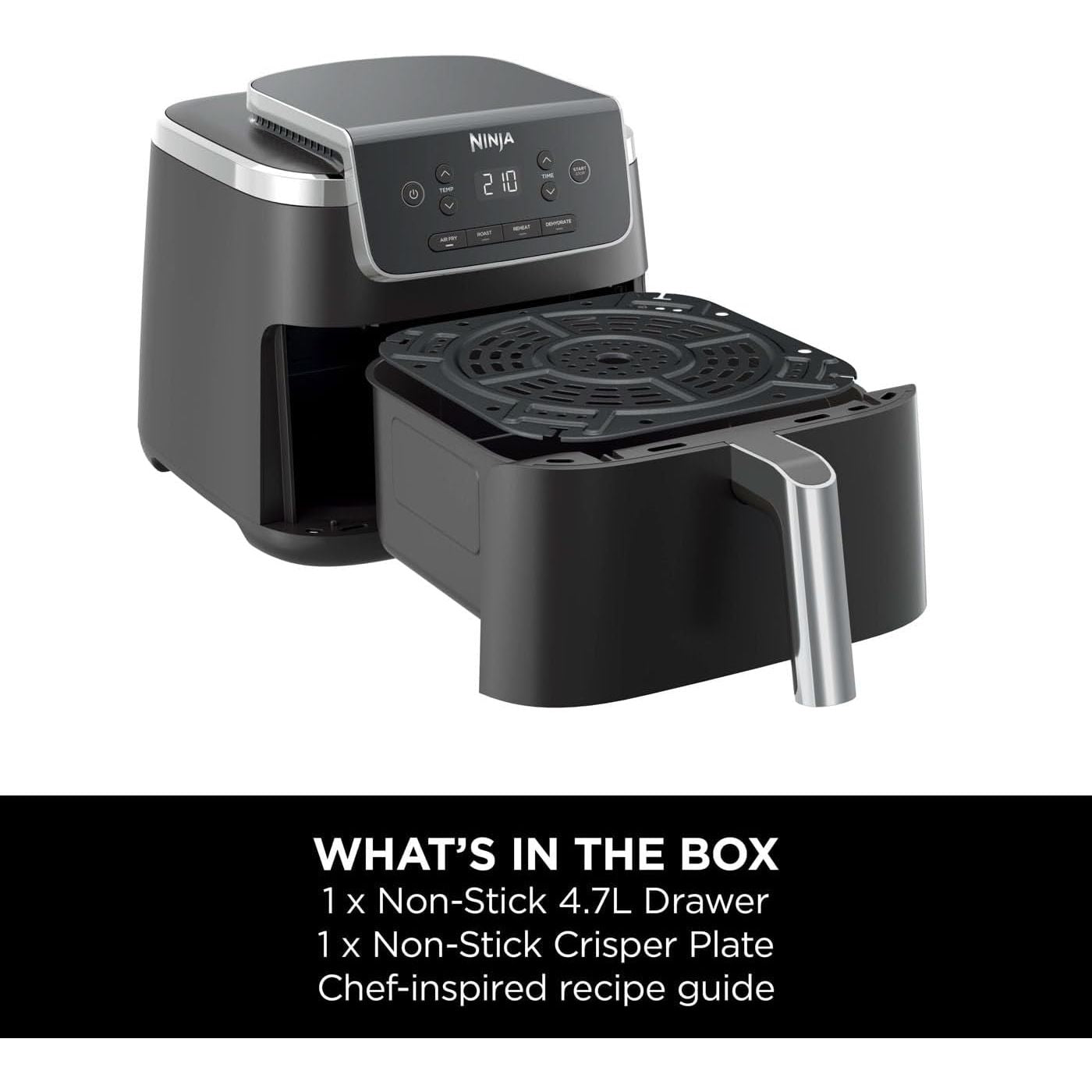 Buy NINJA,Ninja Air Fryer Pro 4.7L (AF140UK) 4-in-1, Single Drawer, Digital, 2000W, Black - Gadcet UK | UK | London | Scotland | Wales| Near Me | Cheap | Pay In 3 | Air Fryers