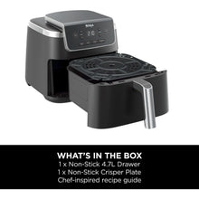 Ninja Air Fryer Pro 4.7L (AF140UK) 4-in-1, Single Drawer, Digital, 2000W, Black
