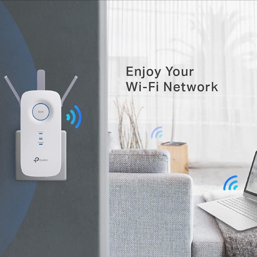 TP-Link,TP-Link AC1750 Universal Dual Band Range Extender, Broadband/Wi-Fi Extender, Wi-Fi Booster/Hotspot with 1 Gigabit Port and 3 External Antennas, Built-in Access Point Mode, UK Plug (RE450), White - Gadcet.com