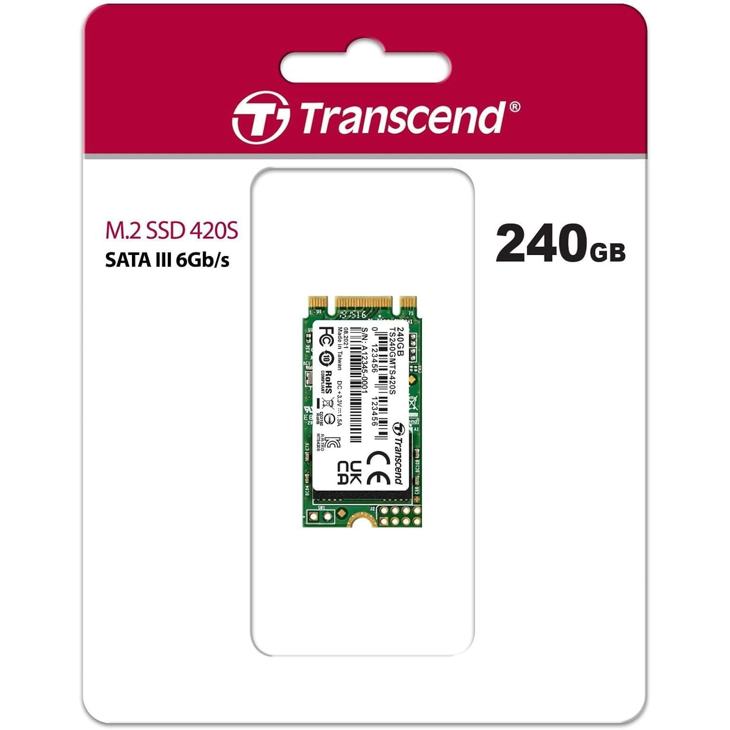 Buy Transcend,Transcend MTS420S 240 GB M.2 2242 SATA III 6 Gb/s Internal Solid State Drive (SSD) 3D TLC NAND (TS240GMTS420S) - Gadcet UK | UK | London | Scotland | Wales| Near Me | Cheap | Pay In 3 | Computer Components