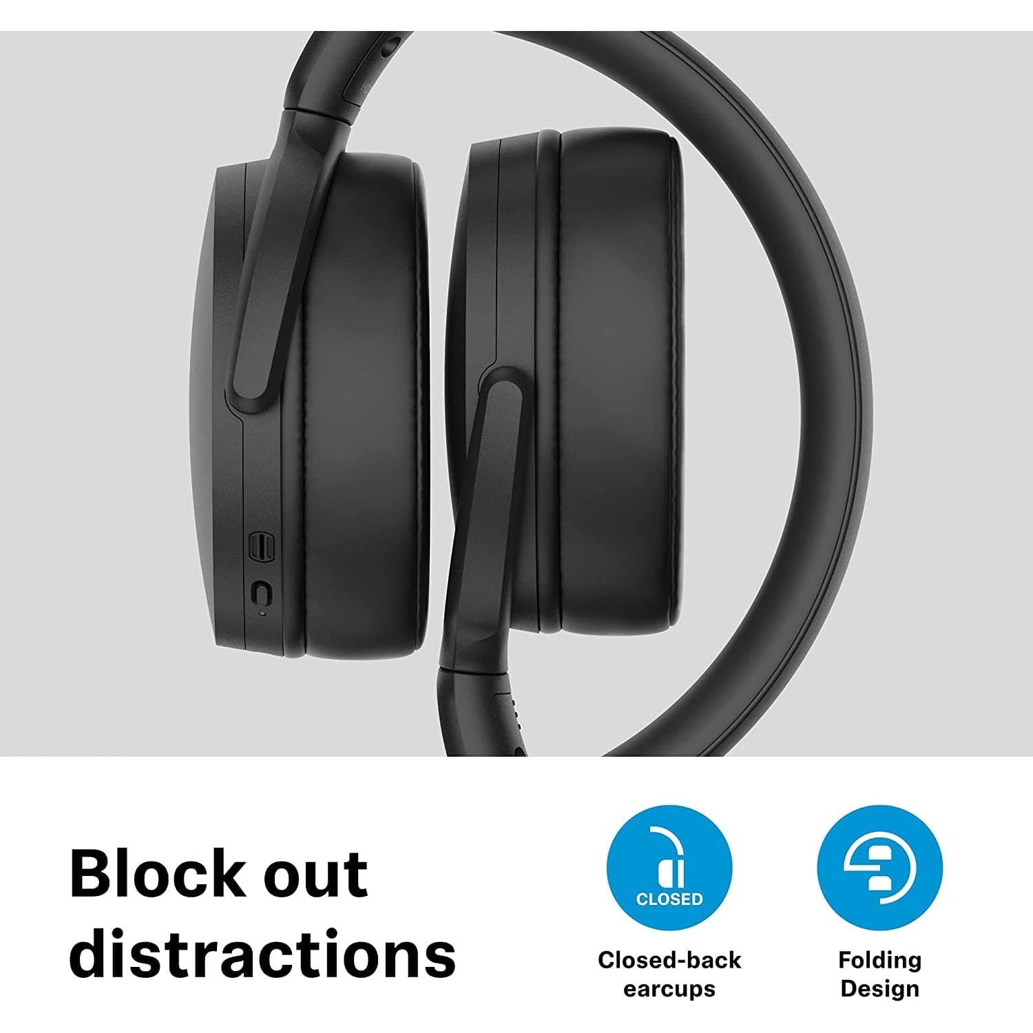 Buy SENHEISER,Sennheiser HD 350BT Bluetooth 5.0 Wireless Headphone - 30-Hour Battery Life, USB-C Fast Charging, Virtual Assistant Button, Foldable - Black - Gadcet.com | UK | London | Scotland | Wales| Ireland | Near Me | Cheap | Pay In 3 | Headphones