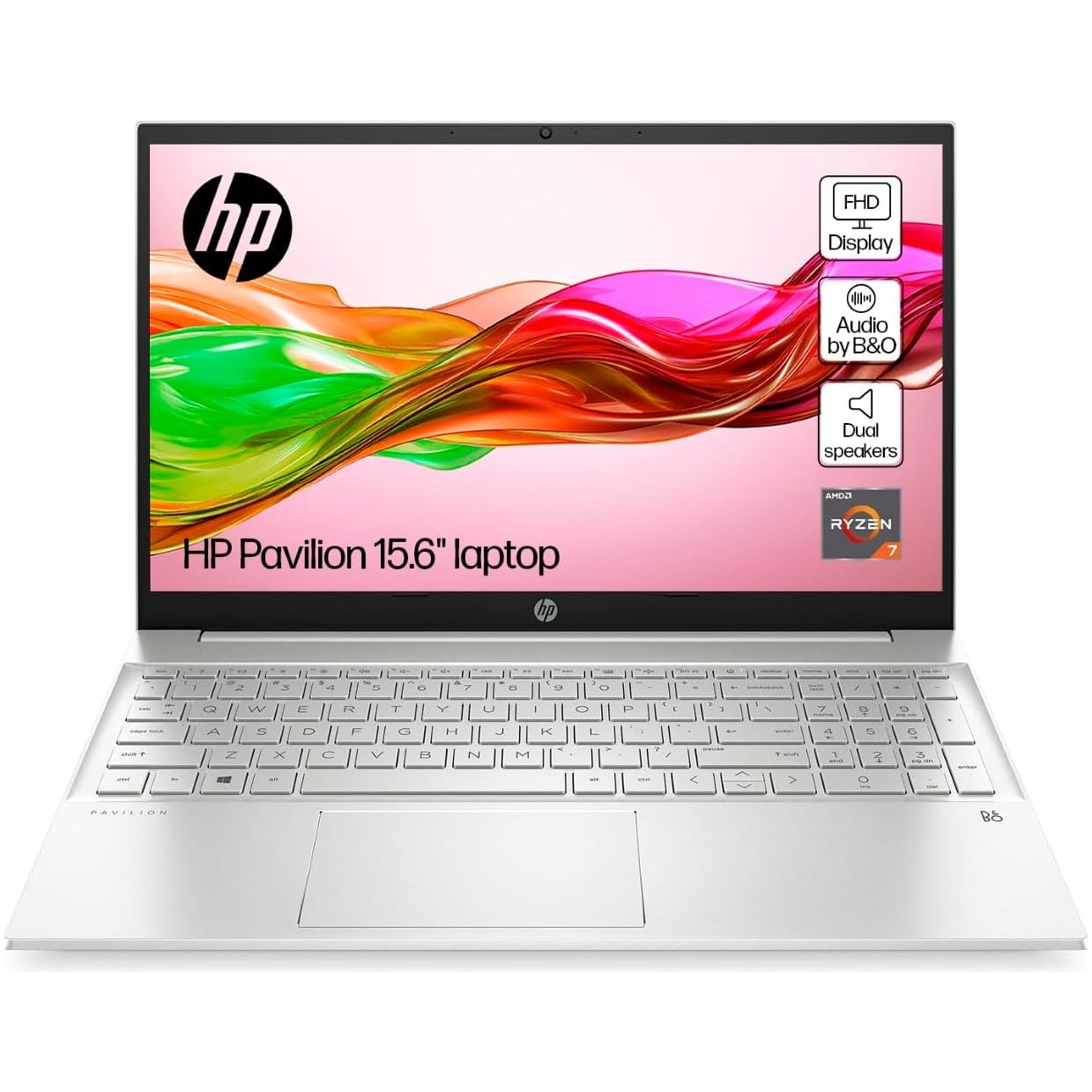 Buy HP,HP Pavilion 15.6" Laptop, AMD Ryzen 7 7730H, 16GB RAM, 512GB SSD, Radeon Graphics, FHD Display, Win 11, B&O Audio, Natural Silver (15-eh3000sa) - Gadcet UK | UK | London | Scotland | Wales| Near Me | Cheap | Pay In 3 | Laptops