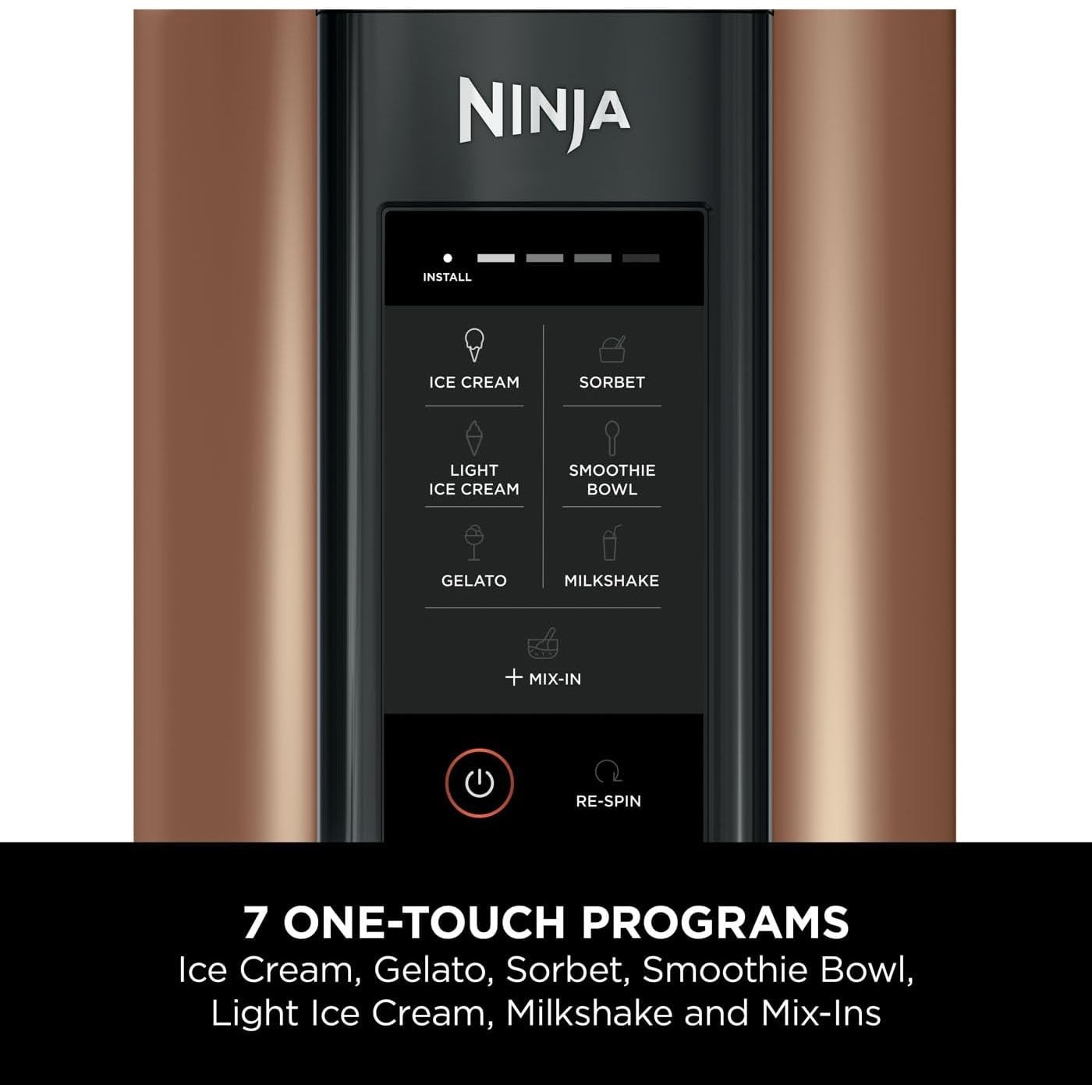 Buy Ninja,Ninja CREAMi Ice Cream & Dessert Maker, 1.4L, 7 Programs, 3 Tubs, Black & Copper - NC300UKCP - Gadcet UK | UK | London | Scotland | Wales| Near Me | Cheap | Pay In 3 | Kitchen & Home Appliances