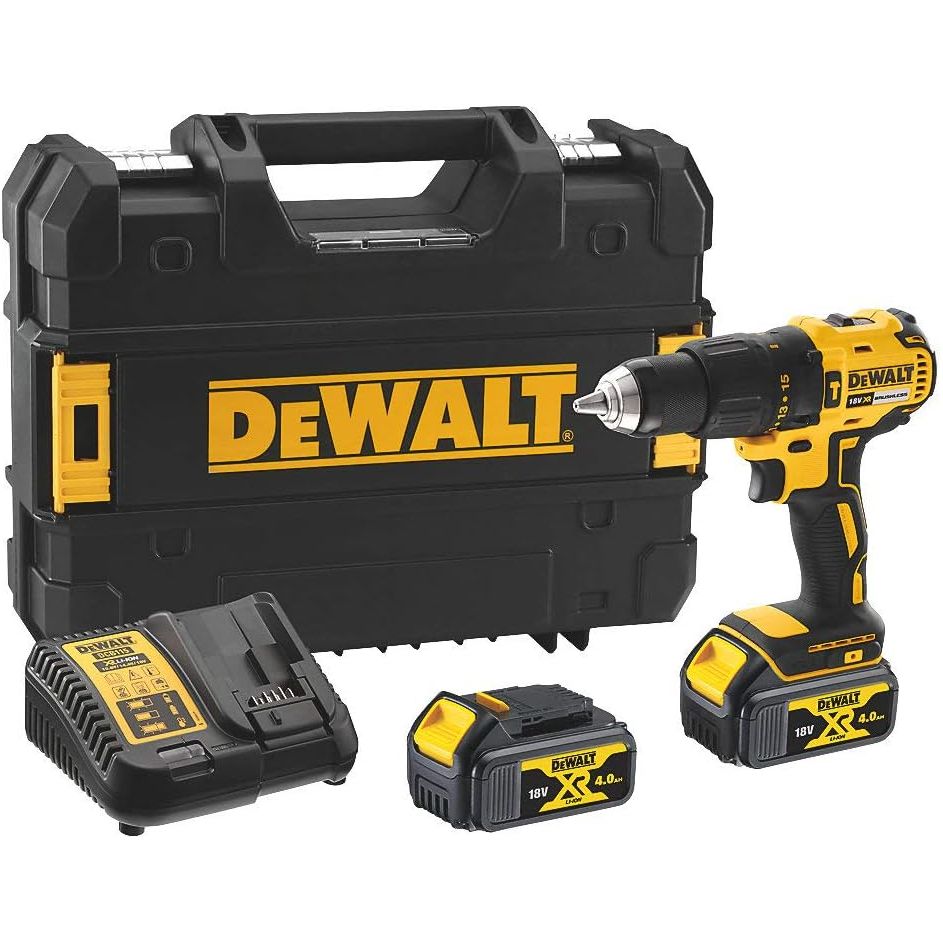 Buy DeWalt,Brushless Hammer Drill 2 x 4.0Ah Case + Charger + 32 Piece Bit Set DCD778 - Gadcet UK | UK | London | Scotland | Wales| Near Me | Cheap | Pay In 3 | Handheld Power Drills