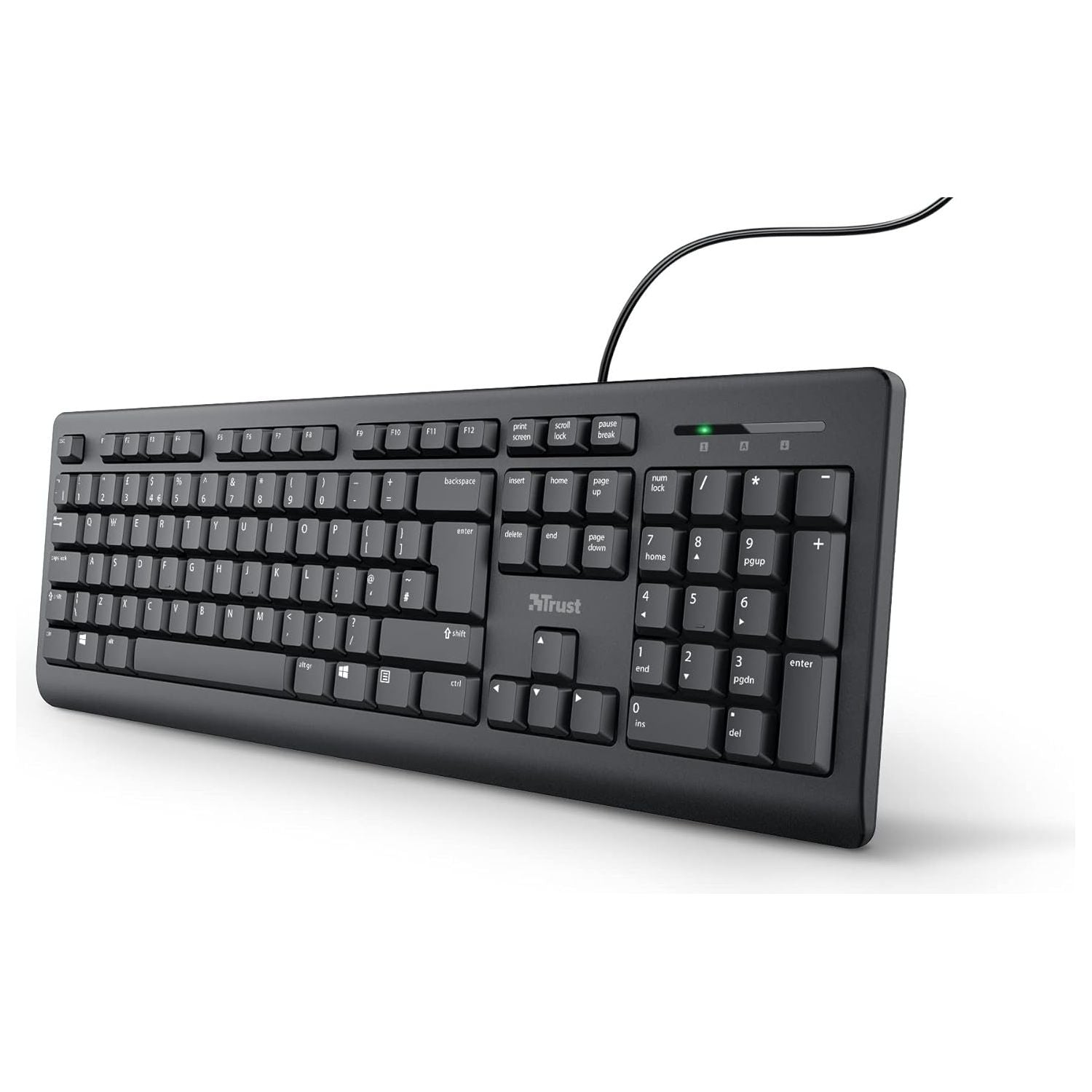 Buy Trust,Trust Taro Wired Keyboard – QWERTY UK Layout, Quiet Keys, Full-Size, Spill-Resistant, USB Plug and Play, Black - Gadcet UK | UK | London | Scotland | Wales| Near Me | Cheap | Pay In 3 | Keyboard & Mouse