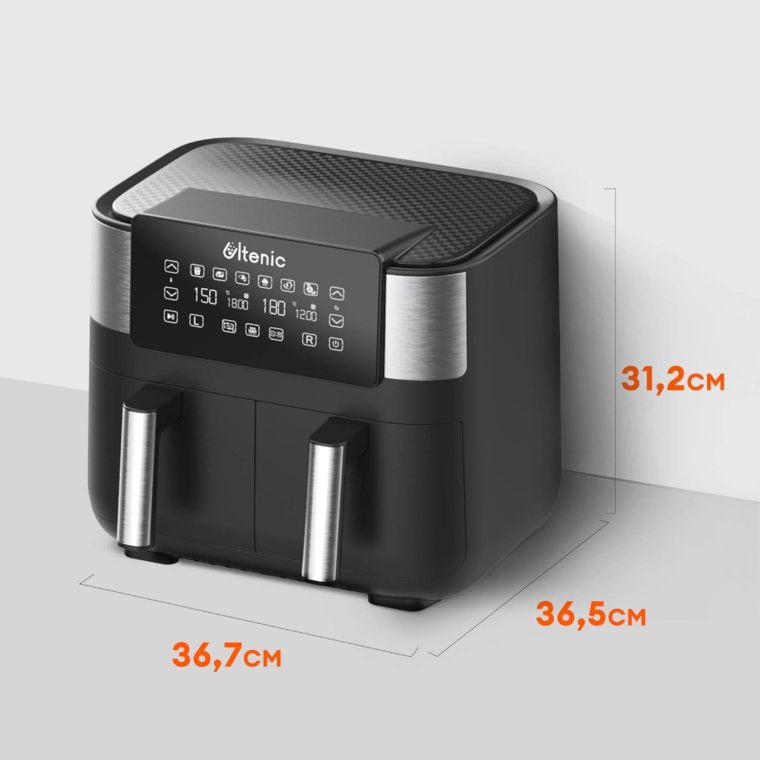 Buy ULTENIC,Ultenic K20 Dual Air Fryer, 6-in-1 Health Air Fryers with 2 Independent Frying Baskets, SYNC Cooking, XL 7.6L Family Sized, App with 100+ Recipes, Dishwasher-Safe - Gadcet UK | UK | London | Scotland | Wales| Near Me | Cheap | Pay In 3 | Kitchen & Home Appliances