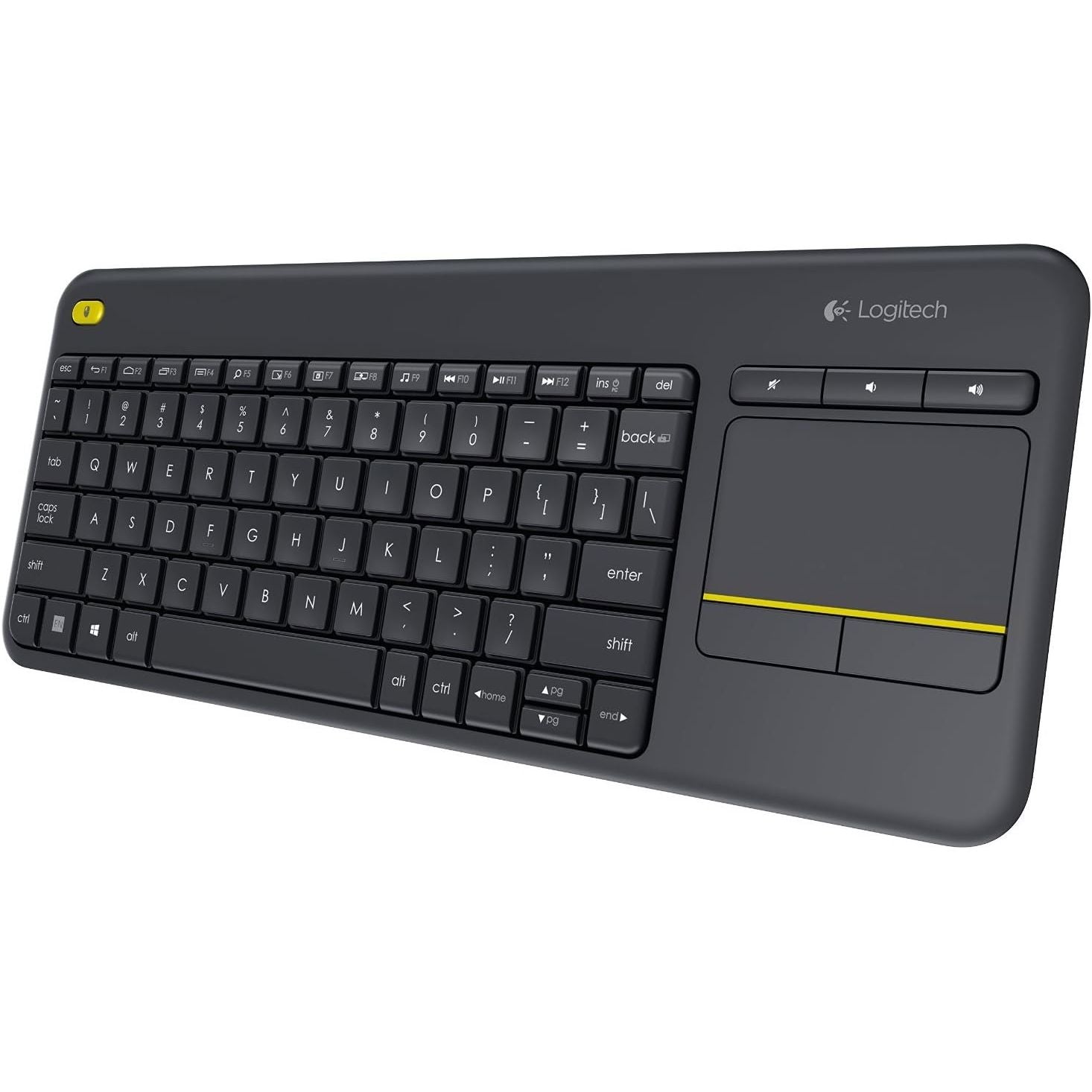 Buy Logitech,Logitech K400 Plus Wireless Touch TV Keyboard with Built-in Touchpad, Media Controls, QWERTY UK Layout - Black - Gadcet UK | UK | London | Scotland | Wales| Near Me | Cheap | Pay In 3 | Keyboard & Mouse