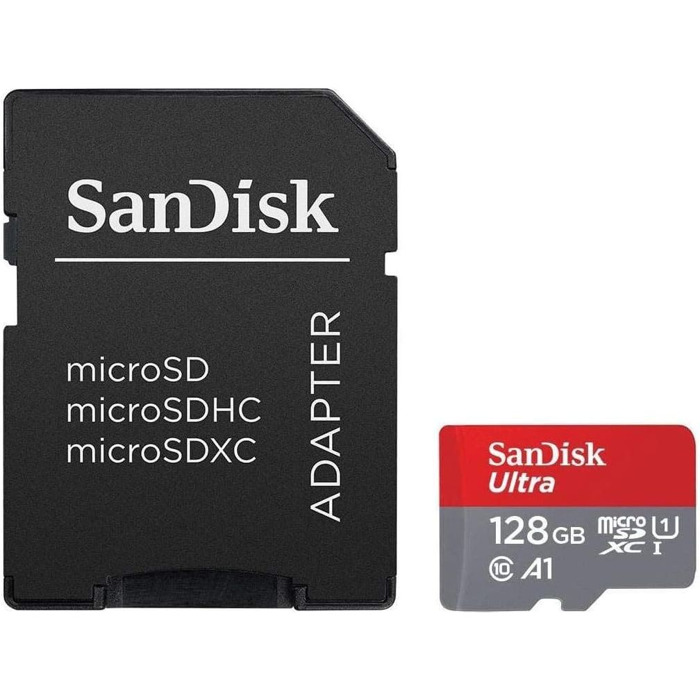 Buy Sandisk,SanDisk Ultra 128 GB microSDXC Memory Card + SD Adapter with A1 App Performance Up to 100 MB/s, Class 10, U1 - Gadcet UK | UK | London | Scotland | Wales| Near Me | Cheap | Pay In 3 | Flash Memory Cards