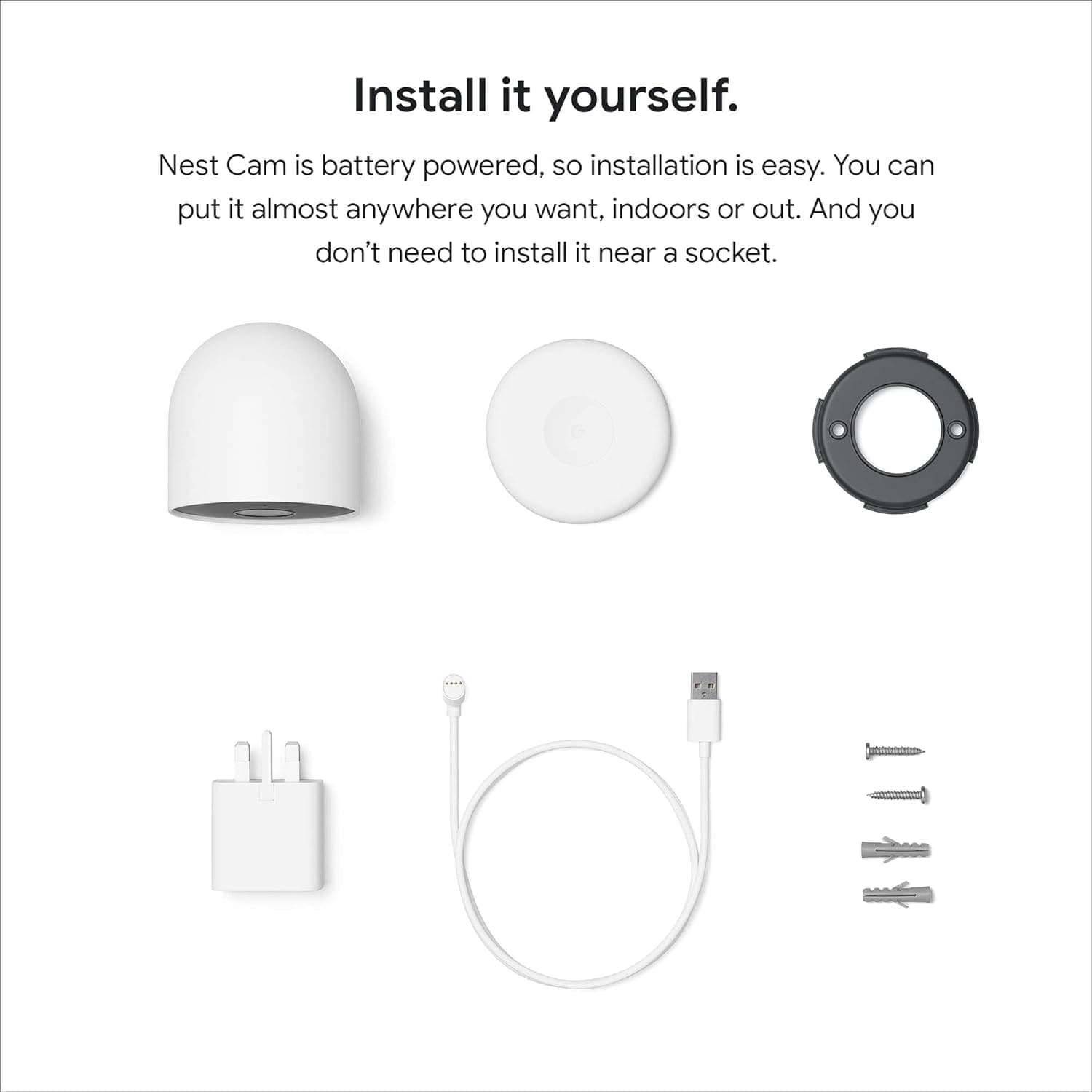 Buy Google,Google Nest Cam Indoor & Outdoor Smart Security Camera Battery- 2 Pack - Gadcet UK | UK | London | Scotland | Wales| Ireland | Near Me | Cheap | Pay In 3 | Security Monitors & Recorders