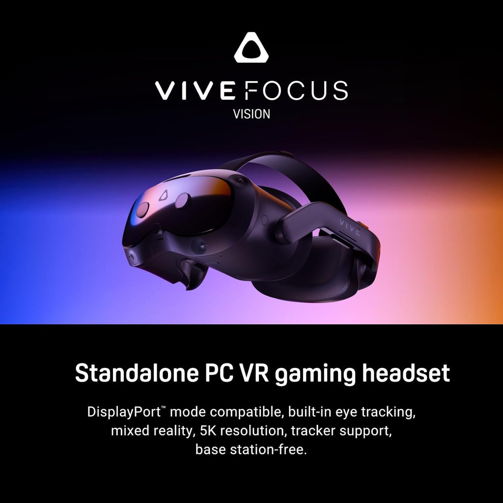 HTC Vive Focus Vision Bundle – Mixed Reality & PC VR Headset with Cont ...