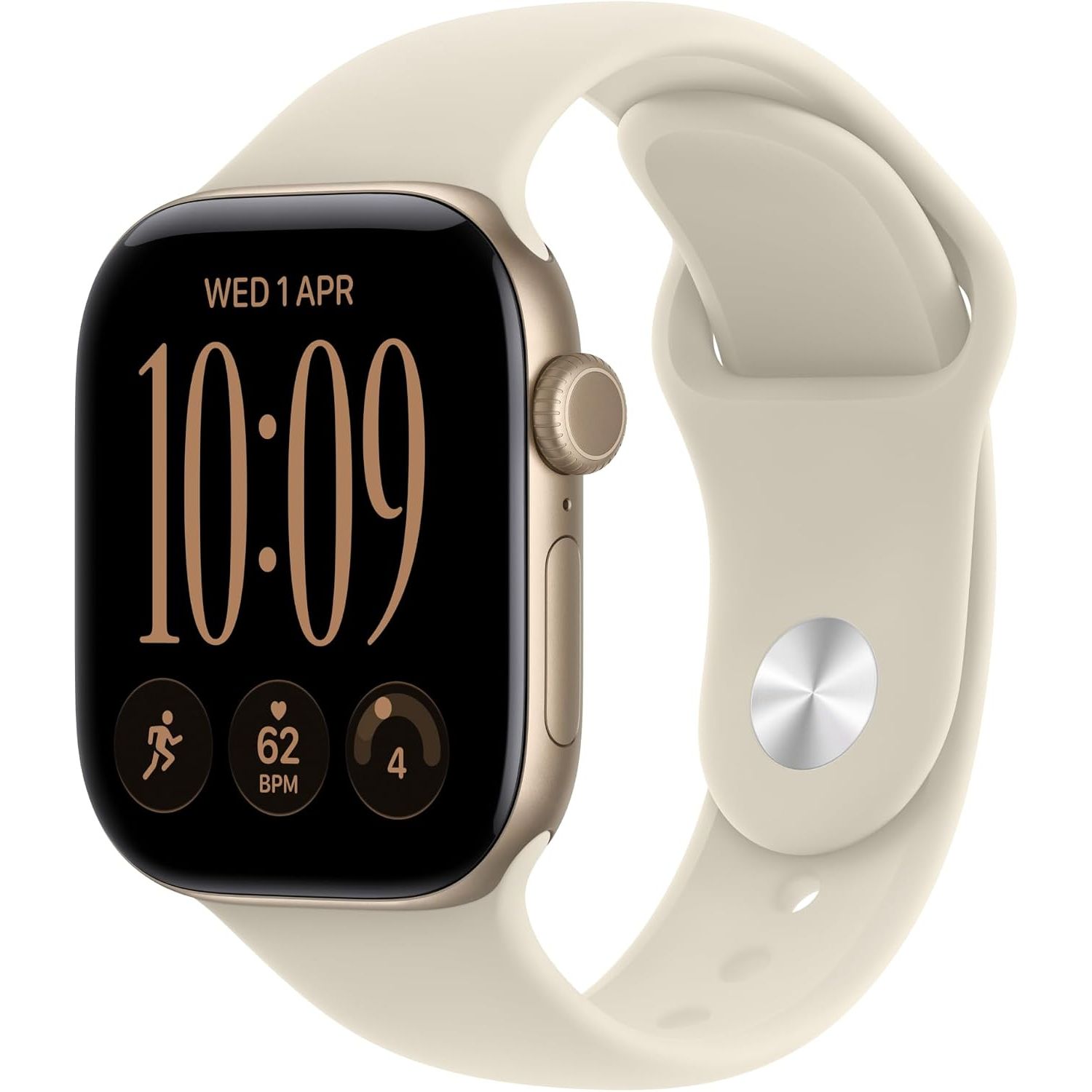Apple Watch Series 12 GPS 42mm Light Gold Aluminium with Sand Sport Band S/M
