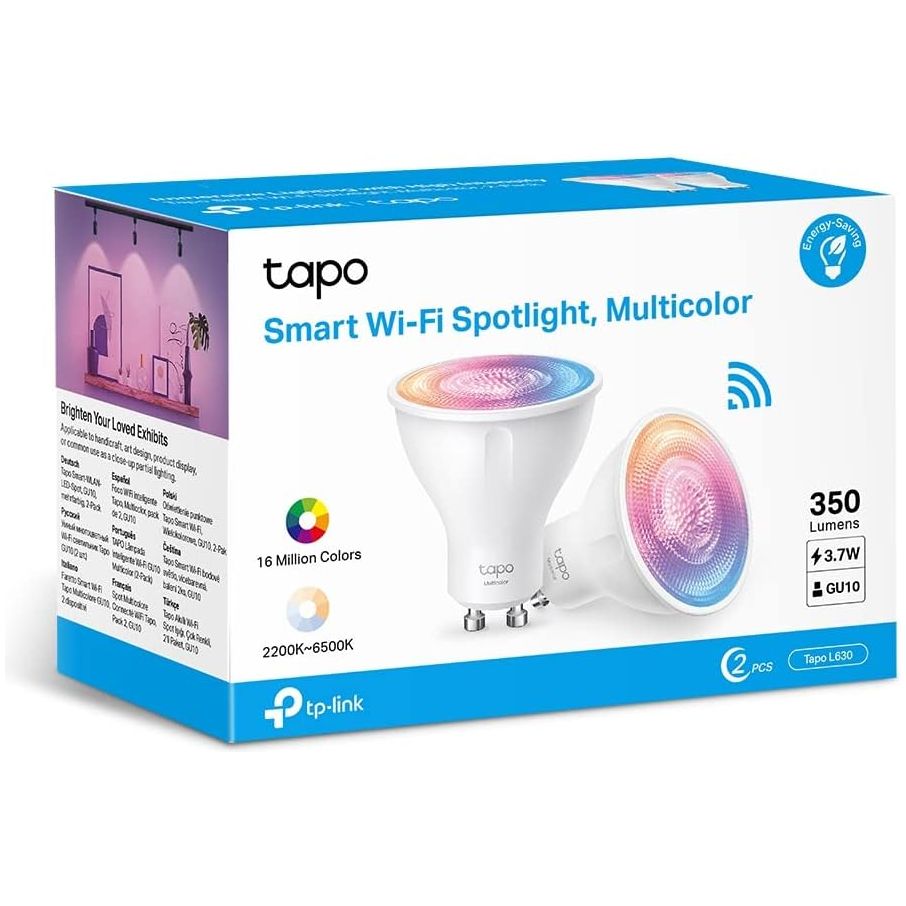 Buy Tapo,Tapo L630 Smart Wi-Fi GU10 LED Bulbs (2-Pack) – Multicolour, Tunable White, RGB, Remote Control, Works with Alexa & Google Home, No Hub Required - Gadcet UK | UK | London | Scotland | Wales| Near Me | Cheap | Pay In 3 | Networking