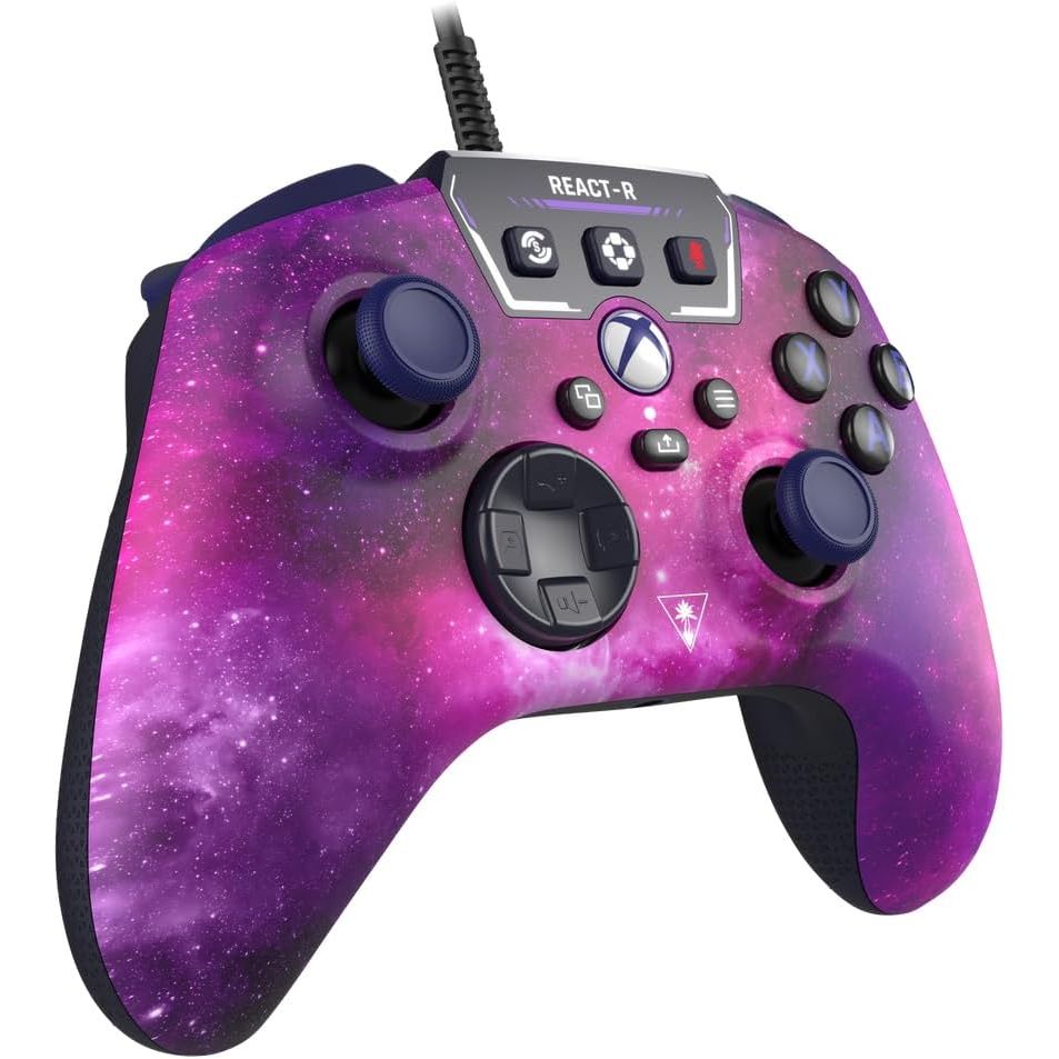 Buy Turtle Beach,Turtle Beach React-R Nebula Wired Gaming Controller with Audio Controls, Mappable Buttons & Textured Grips for Xbox Series X|S, Xbox One & PC (Officially Licensed for Xbox) - Gadcet UK | UK | London | Scotland | Wales| Near Me | Cheap | Pay In 3 | Home Game Console Accessories