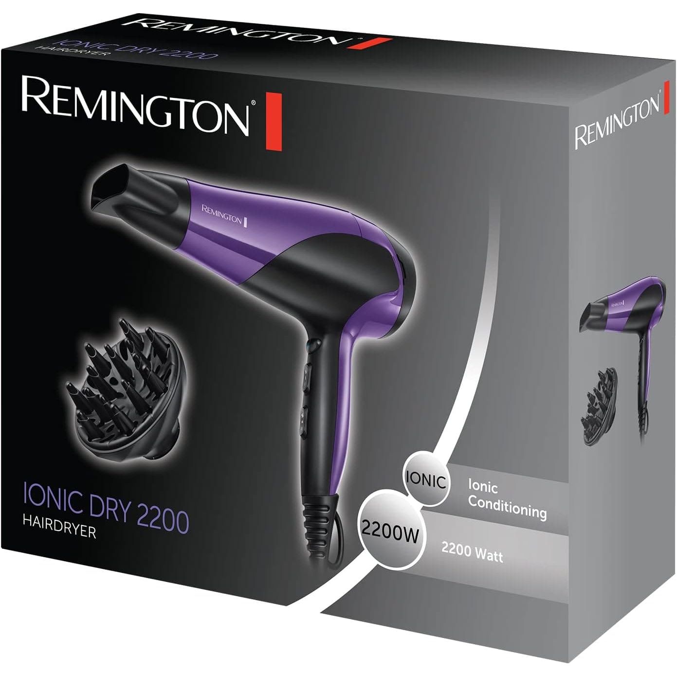 Buy Remington,Remington D3190 Ionic Conditioning Hair Dryer - Purple - Gadcet UK | UK | London | Scotland | Wales| Ireland | Near Me | Cheap | Pay In 3 | Hair Dryers