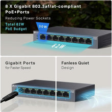 Buy TP-LINK,TP-Link PoE Switch 8 Port Gigabit Ethernet Switch with 8 x PoE+ Port 62W - Network Switch, Ethernet Splitter, Desktop/Wall Mount - Gadcet UK | UK | London | Scotland | Wales| Near Me | Cheap | Pay In 3 | Network Cards & Adapters