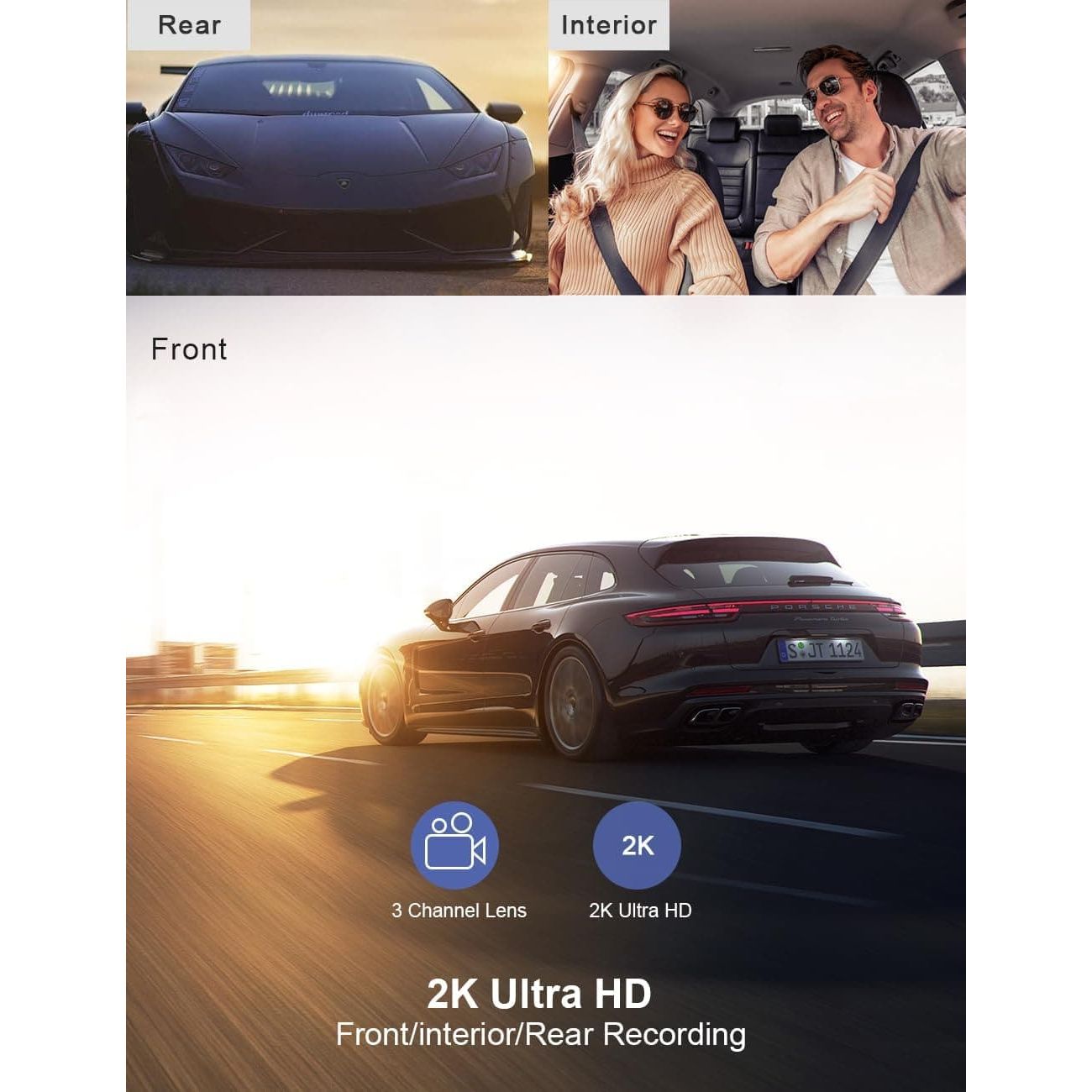 Buy Lagocars,3 Channel 2.5K+1080P+1080P Dash Cam: Front, Rear & Inside with Infrared Night Vision and Parking Monitor for Cars, Trucks, and Taxis - Gadcet UK | UK | London | Scotland | Wales| Near Me | Cheap | Pay In 3 | On-Dash Cameras