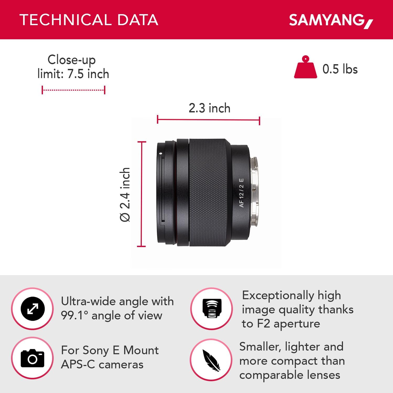 Buy Samyang,Samyang AF 12mm f/2.0 Autofocus Lens for Sony E-mount - Gadcet UK | UK | London | Scotland | Wales| Near Me | Cheap | Pay In 3 | Camera Lenses