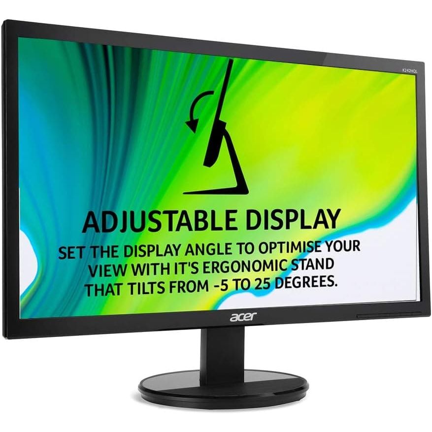 Buy Acer,Acer K242HLbid 24 Inch FHD Monitor, Black (TN Panel, 5ms, HDMI, DVI) - Gadcet UK | UK | London | Scotland | Wales| Ireland | Near Me | Cheap | Pay In 3 | Computer Monitors