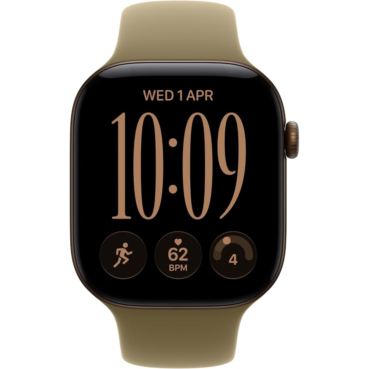 Apple Watch Series 12 GPS + Cellular 46mm Dark Bronze Aluminium with Olive Sport Band M/L
