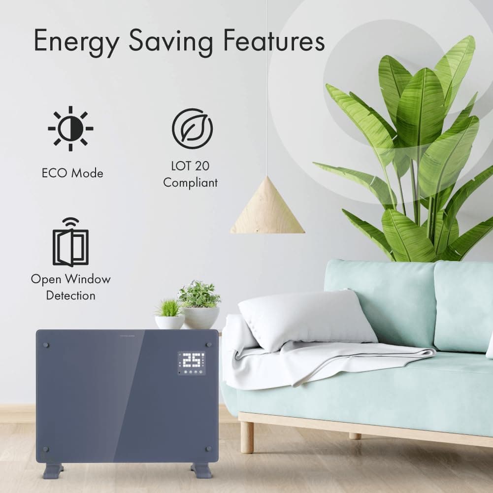 Buy Devola,Devola Wifi Enabled Smart Electric Glass Panel Heater 1500G | Wall Mounted Radiator & Free Standing Low Energy Heater, Works With Alexa | Lot 20 complaint, DVPW1500G (Grey) (1500, Watts) - Gadcet UK | UK | London | Scotland | Wales| Near Me | Cheap | Pay In 3 | Electronics