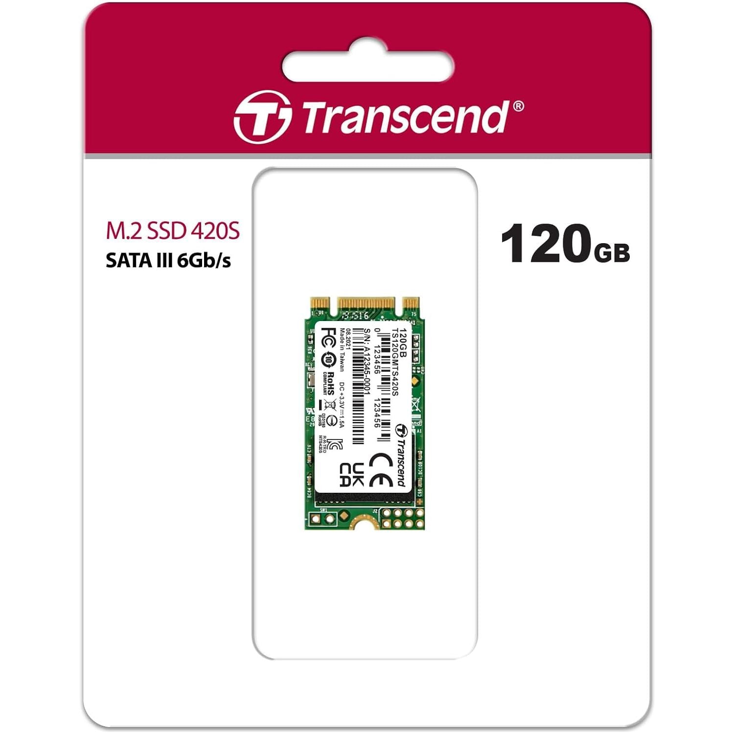 Buy Transcend,Transcend MTS420S 120GB M.2 2242 SATA III SSD – 6Gb/s, 3D TLC NAND (TS120GMTS420S) - Gadcet UK | UK | London | Scotland | Wales| Near Me | Cheap | Pay In 3 | Hard Drives