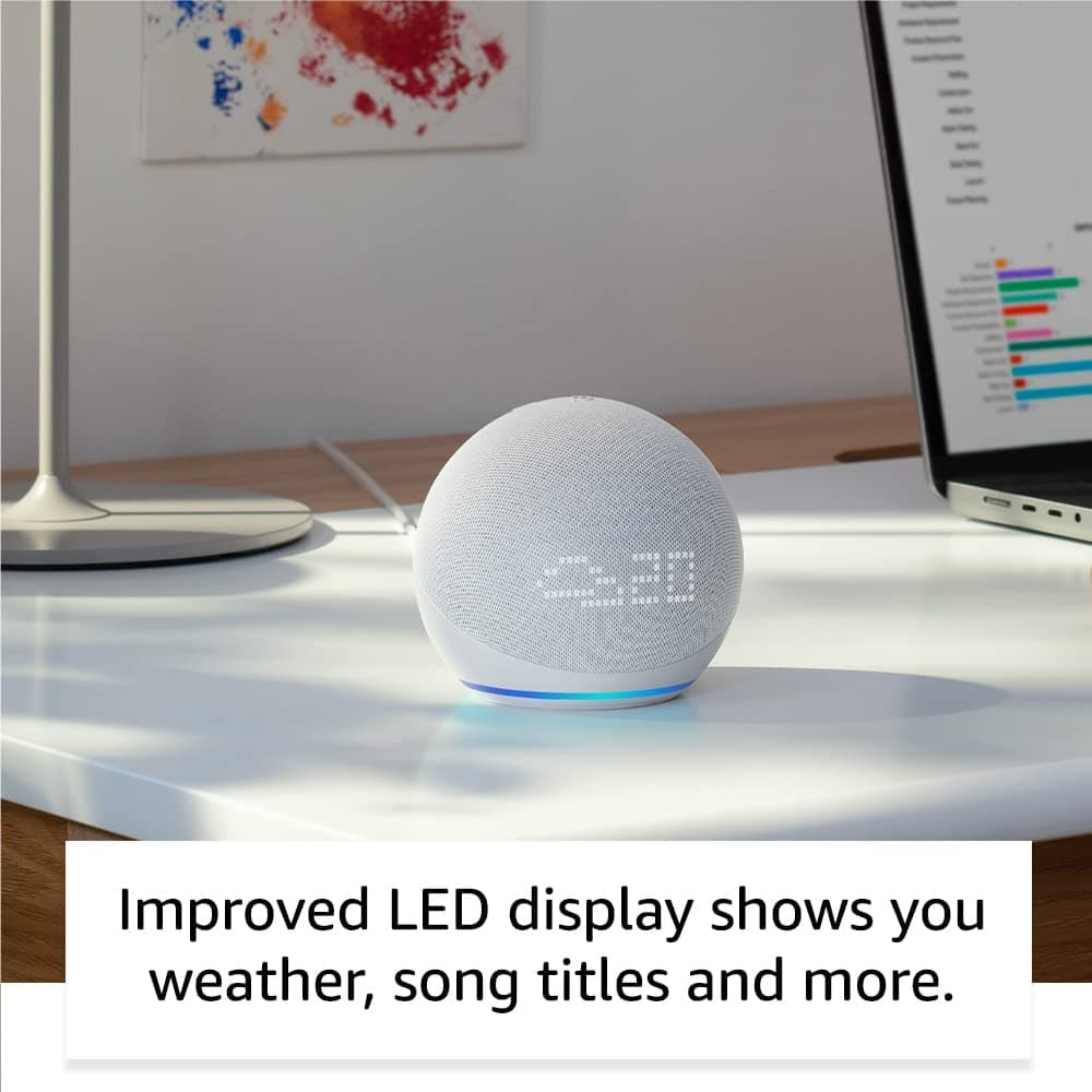 Buy Amazon,Echo Dot with clock (5th generation, 2022 release) / Cloud Blue - Gadcet UK | UK | London | Scotland | Wales| Ireland | Near Me | Cheap | Pay In 3 | Speakers