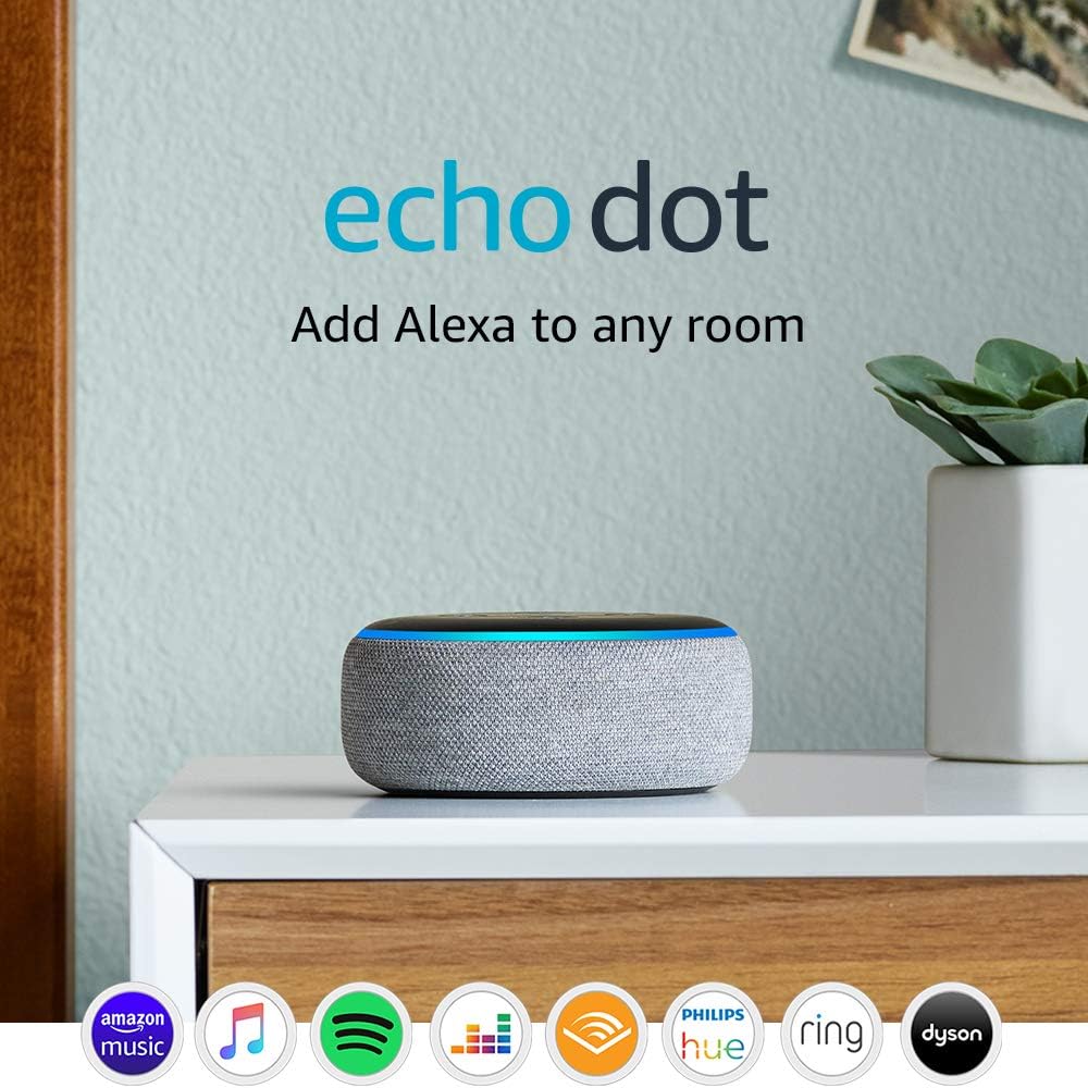Buy Amazon,Amazon Echo Dot (3rd Generation) Smart Speaker - Heather Gray - Gadcet UK | UK | London | Scotland | Wales| Near Me | Cheap | Pay In 3 | Speakers
