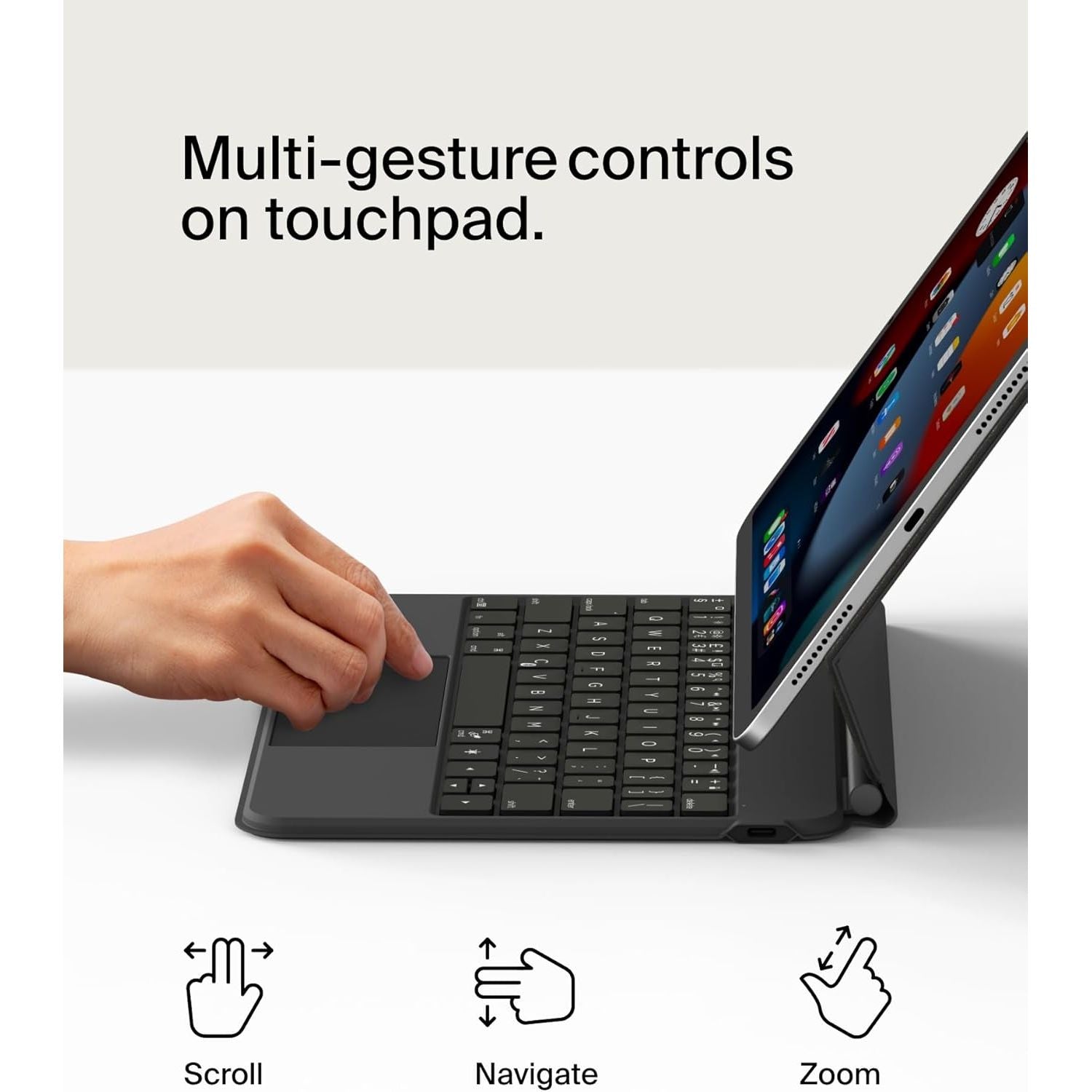 Buy Cashtro Ltd,Belkin iPad Pro 13 inch (M4) 2024 Keyboard Case - Black - Gadcet UK | UK | London | Scotland | Wales| Near Me | Cheap | Pay In 3 | Keyboard Trays & Platforms