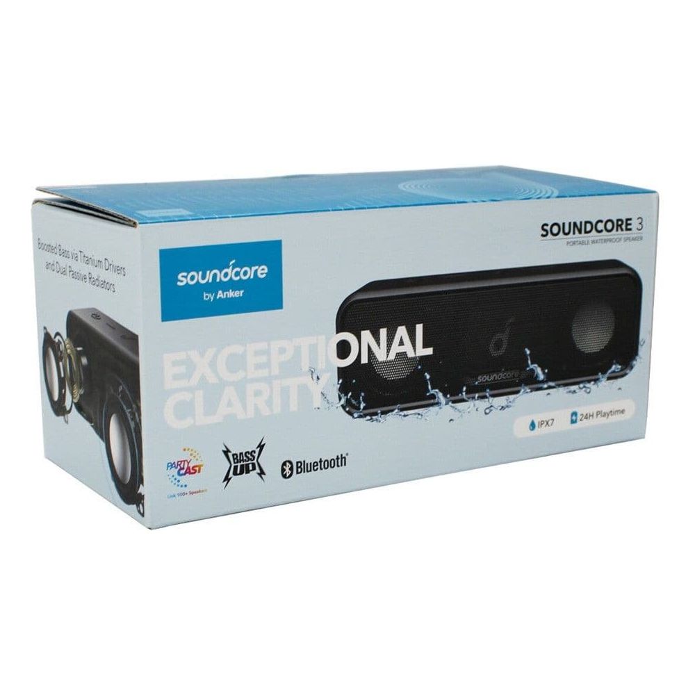 Soundcore 3 by Anker, Bluetooth Speaker - IPX7 Waterproof - 9