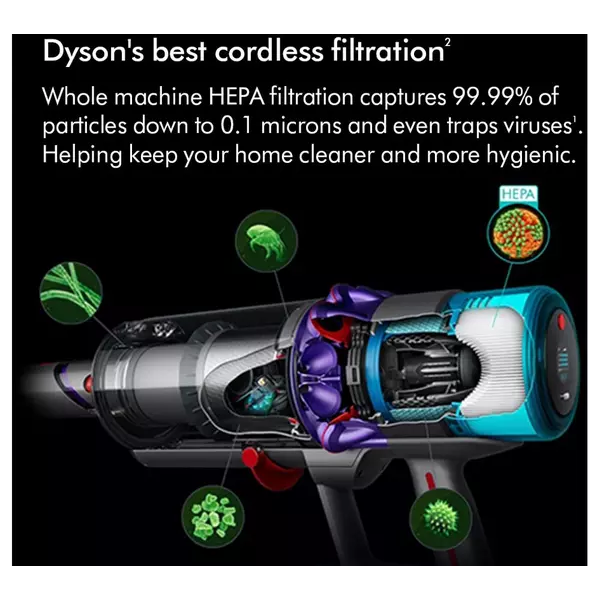 DYSON Gen5detect Absolute Cordless Vacuum Cleaner, Nickel & Purple - 6