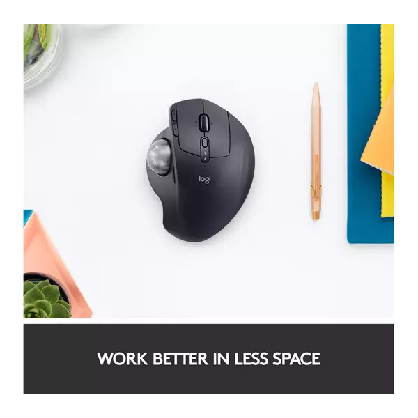 Logitech MX Ergo Wireless Trackball Mouse, Bluetooth Or 2.4GHz with Unifying USB-Receiver, Adjustable Trackball Angle, Precision Scroll-Wheel, USB-C Charging Battery, PC/ Mac/ iPad OS - Black - 7