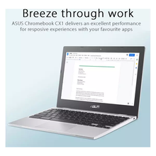 ASUS CX1 15.6" Chromebook - Intel® Celeron®, 128 GB eMMC, Silver - 6