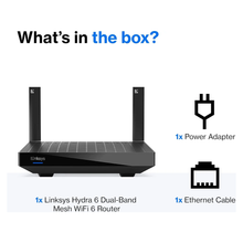 Linksys Hydra 6 Dual Band Mesh WiFi 6 Router (AX3000) - Wireless Gaming Router With Up To 3.0 Gbps Speed - 6
