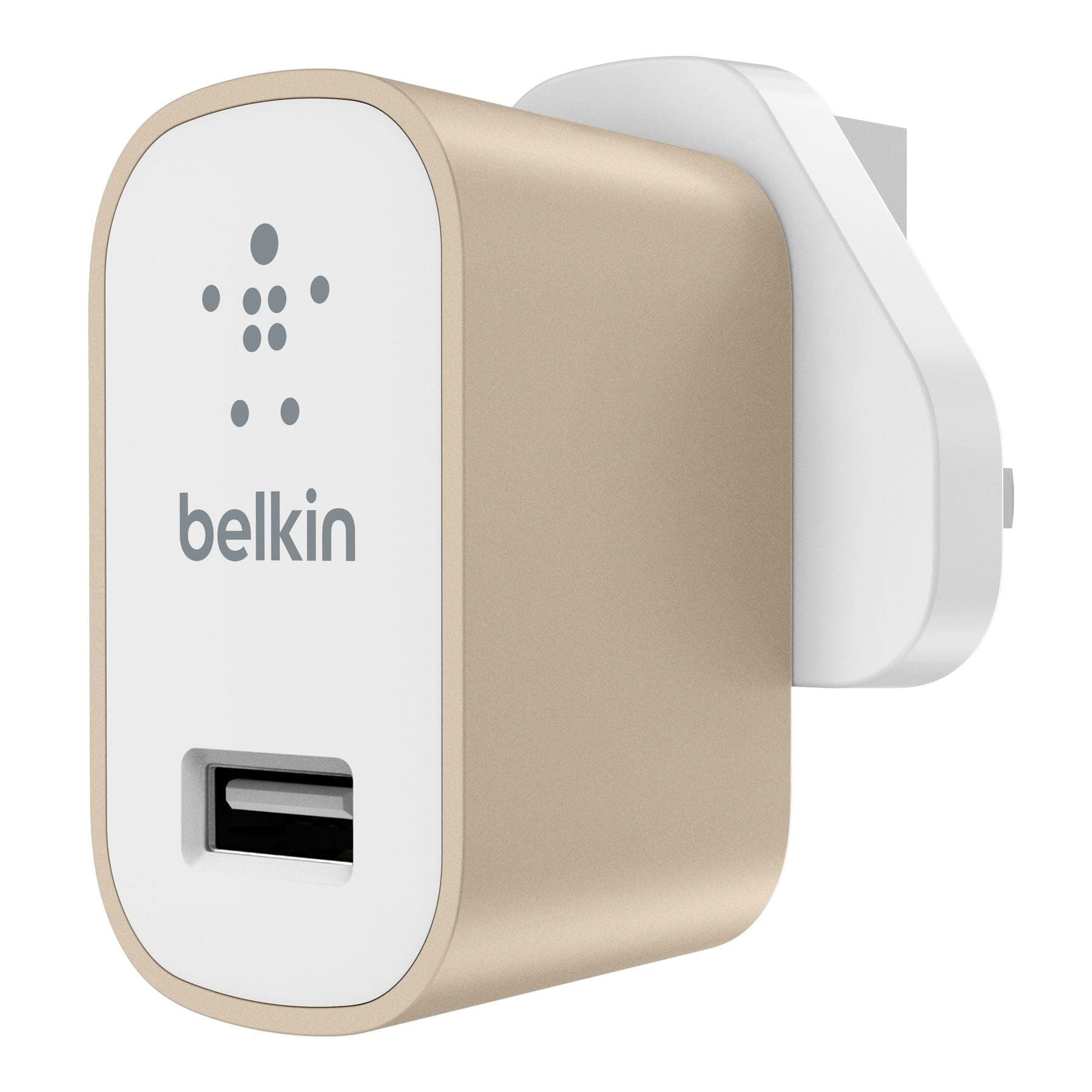 Belkin 12W Fast Charger - Universal 2.4A Home Charging Station - Metallic Gold - 3