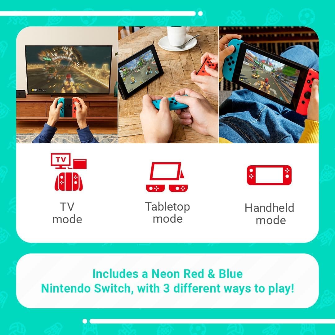Nintendo Switch Sports Set - 32GB - Motion Sensors Controller - Pre Installed 7 Games - 3